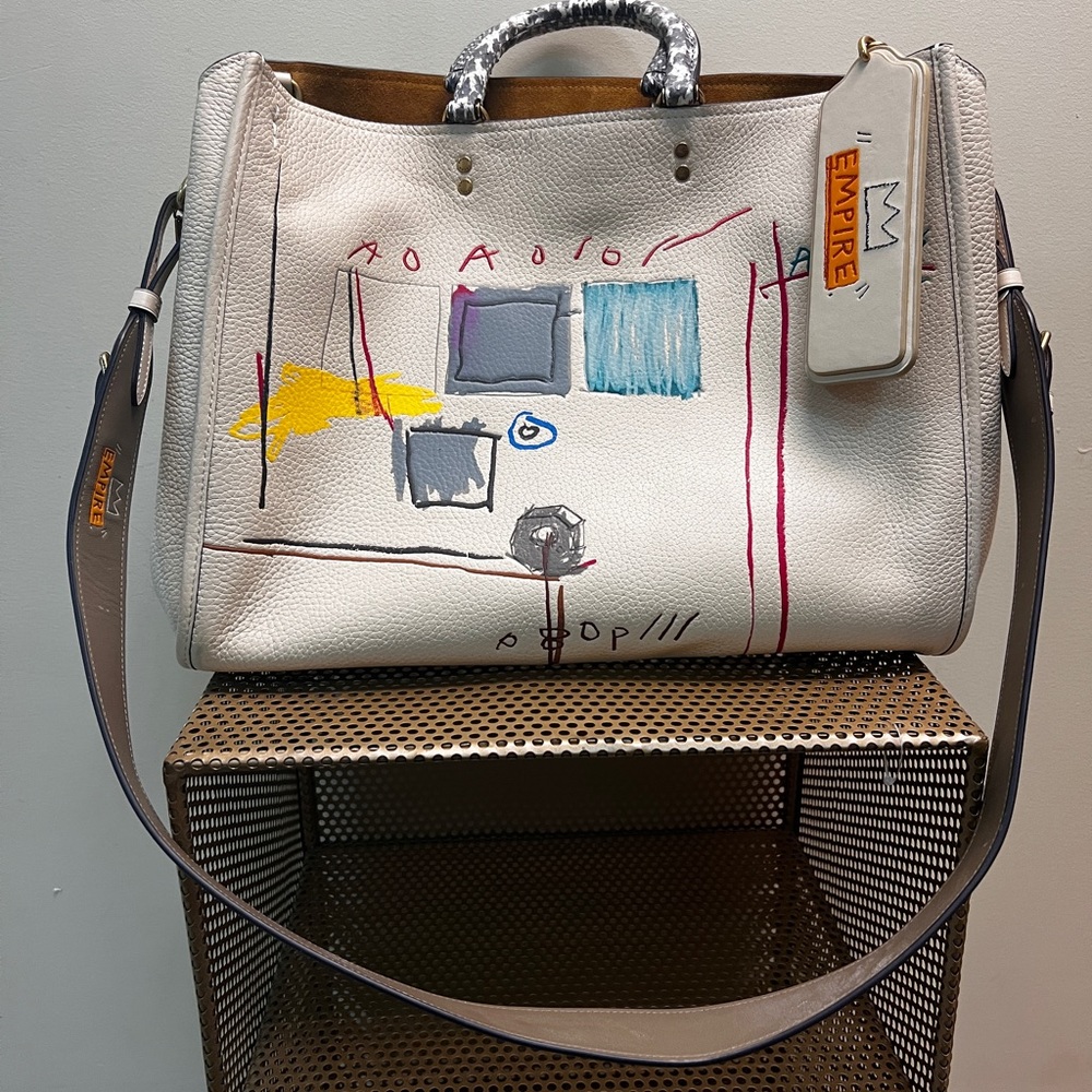 Coach X Ivory Jean-Michel Basquiat Rouge 39 with Snakeskin Details